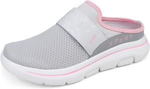 Мужские дышащие спортивные сандалии на удобной посадке, комфортные ортопедические прогулочные туфли для мужчин, нескользящие повседневные шлепанцы Zplmide, розовый/серый