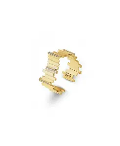 Новое кольцо из стерлингового серебра с несколькими перекладинами Spero London, gold