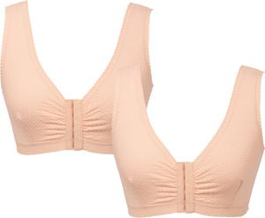 Бюстгальтер без косточек MedoVital Vorderverschluss BH ohne Bügel 2er Pack, цвет haut
