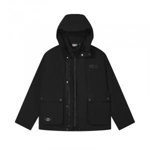 Ветровка мужская куртка цвета угольно-черный Fila