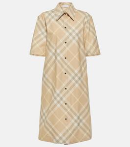 Платье-рубашка из хлопка в клетку Burberry Burberry, Flax Ip Check