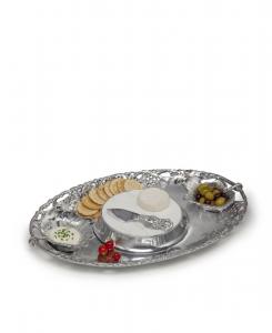 Набор из 5 предметов: алюминиевый поднос для винограда Designs Aluminum Grape Tray Entertainment Arthur Court, Silver