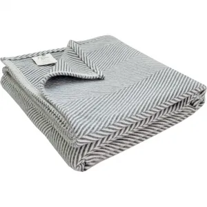 Плед из махровой ткани Bio Flanell Wohndecke Fischgrät в спокойных тонах, сертифицированный по стандарту GOTS Framsohn Frottier, антрацит