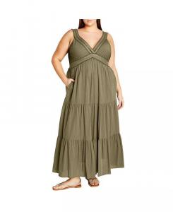 Платье Белла больших размеров CITY CHIC, зеленый