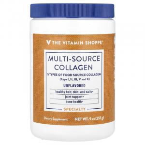 The Vitamin Shoppe, Multi-Source Collagen, без добавок, 257 г (9 унций)