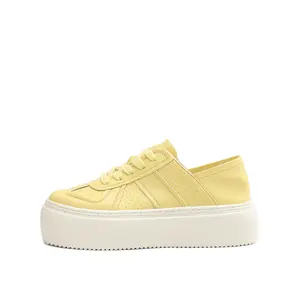 Rosa Bianca Женские легкие низкие скейтерские кроссовки для увеличения роста с желтой овчинной стелькой, цвет Yellow Sheepskin Insole