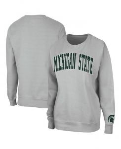 Женский серый пуловер-свитшот Michigan State Spartans Campanile Colosseum, серый