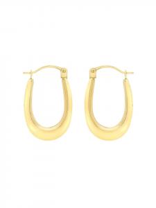 Овальные серьги из золота 375 пробы Lucardi