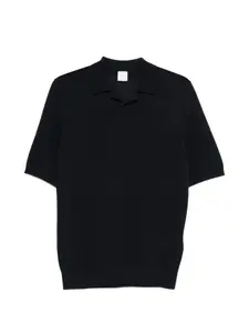 Тонко вязанная футболка Eleventy, синий