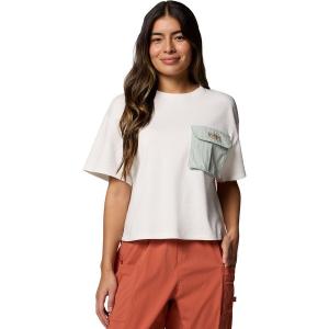 Футболка Columbia Cove Beach Cropped Pocket Columbia, Sea Salt/Cool Green
