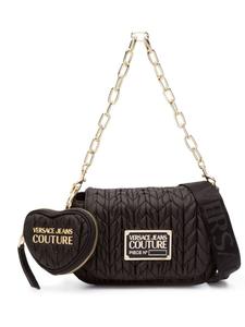 Versace Jeans Couture стеганая сумка на плечо из искусственной кожи, черный