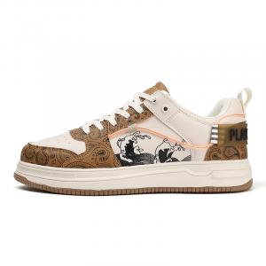 PLAY COBBLER Теплые нескользящие амортизирующие износостойкие дышащие высокие скейтбордские кроссовки мужские синие низкие бежево-коричневые, цвет Low-Top-Beige Brown