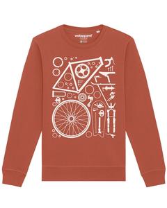 Свитер Watapparel Sweatshirt Fahrradteile, цвет auburn