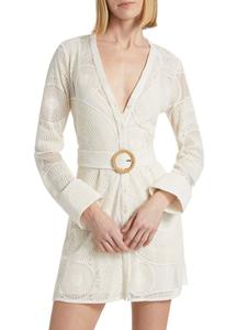 Мини-платье с вышитым поясом Тереза Ramy Brook, цвет Rattan Circular