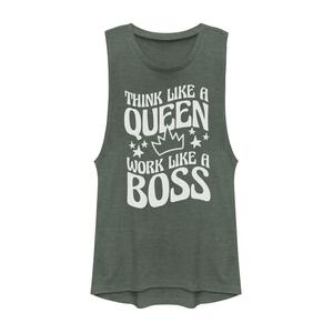 Футболка для юниоров Fifth Sun с надписью «Думай как королева, работай как босс»