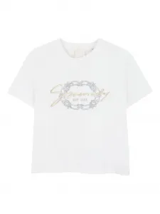 Футболка с вышитым логотипом Givenchy Kids, белый