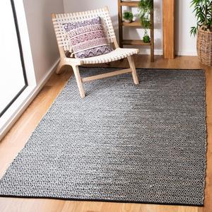 Ковер SAFAVIEH, 122 x 183 см, Vintage Leather Collection, Light Grey & Grey, ручной работы, современная кожа, идеально для помещений с высокой проходимостью: прихожая, гостиная, спальня (VTL388A)