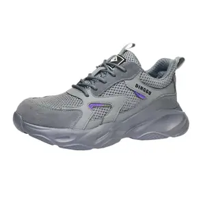 DINGGU Мужские защитные туфли с низким верхом серые, цвет Gray