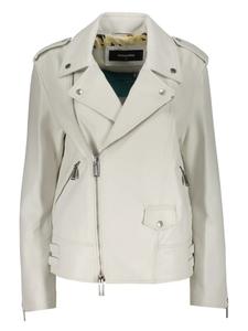DSQUARED2 кожаная куртка, нейтральный