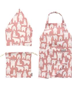 Детский фартук habituel с треугольным шарфом и сумкой на завязках.