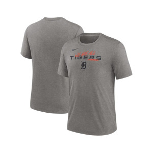 Мужская футболка Heather Charcoal Detroit Tigers We Are All Tri-Blend Nike, черный