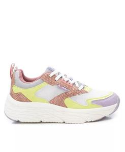 Женские кроссовки розовые с разноцветным акцентом XTI