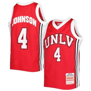 Молодежная футболка Митчелла и Несса Ларри Джонсона Scarlet UNLV Rebels Swingman Unbranded