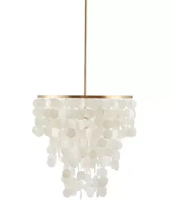 Люстра Isla Capiz с регулируемой яркостью света Ink+Ivy, gold