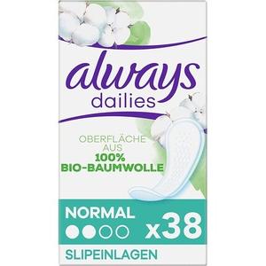 Женские ежедневные прокладки Always Dailies из хлопка с защитой обычного цвета