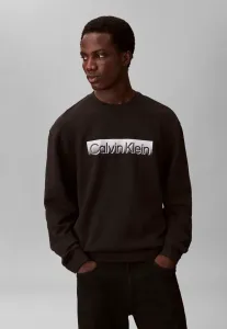 Спортивная толстовка с графическим принтом и стандартным логотипом. Calvin Klein, Black
