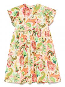 Платье с узором пейсли ETRO KIDS, белый