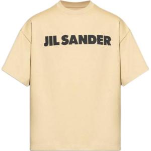 Футболка с логотипом JIL SANDER, бежевый