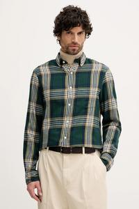 Хлопковая рубашка Gant, зеленый