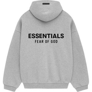 Толстовка с капюшоном из флиса Fear Of God Essentials, светло-дымчато-серый/светло-серый меланж