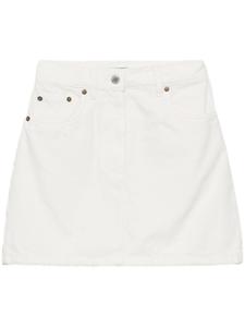 Джинсовая мини-юбка Prada, белый