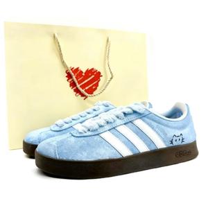 Adidas Кроссовки VL COURT 2.0 Dopamine Dressing, Versatile, Sea Salt Meowth German Army Trainers Unisex Blue