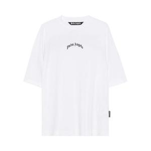 Футболка Palm Angels Back Curved Logo Over T-Shirt, Off White