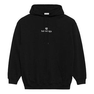 Свитер alphabet printing long sleeves hoodie black Balenciaga, черный