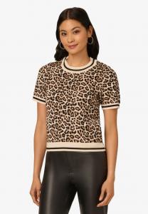 Футболка Adrianna Papell Print T-shirt, Bengal Cheetah/Brown