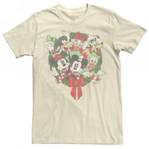 Мужская футболка Disney's Group Shot Christmas Wreath, цвет Natural