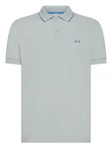 Рубашка поло с короткими рукавами и вышивкой Sun68, серый