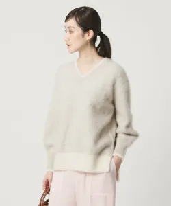 Вязаный свитер Fox из кашемира с V-образным вырезом, двухцветный United Arrows, цвет Other 9