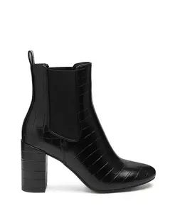 Ботильоны Babbel на устойчивом каблуке из искусственной кожи London Rag, черный