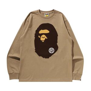 Футболка BAPE Big Ape Head Long-Sleeve Tee, Beige