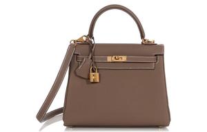 Сумка Kelly Togo из телячьей кожи Kelly Bag женская 18 Etoupe Elephant Gray HERMES