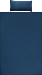 Постельное белье "Детройт" темно-синее 1x 135x200 см + 1x 40x80 см REDBEST