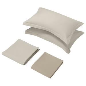 Комплект постельного белья из 4 предметов IKEA LAPPRÖR, 240x220 см, бежевый