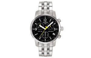 TISSOT Часы Quartz Movement Men's Watch Watch Black Dial Stainless Steel Case Stainless Steel Watchband, Black