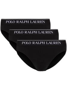 Polo Ralph Lauren комплект из трех трусов-брифов с логотипом, черный