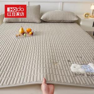 Red Bean Home Textiles Наматрасник стеганый из хлопка, 150х200 см, цвет Mumubuding - Light Gray